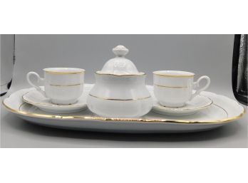 Apulum Vintage Fine Porcelain Tea Set For Two