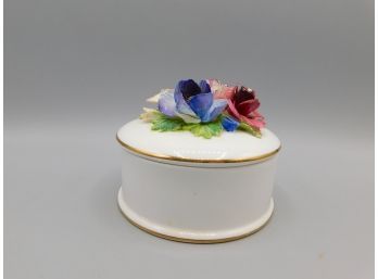 Staffordshire Vintage Fine Bone China Floral Trinket Box