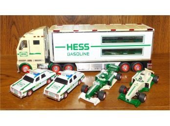 Hess Toy Truck And Race Cars 2003 With Two Hess Police Cars