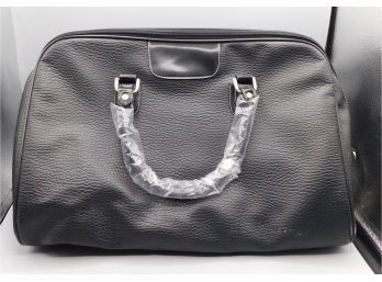 Black Faux Leather Hand Bag