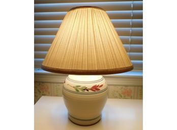 Floral Painted Pottery Table Lamp