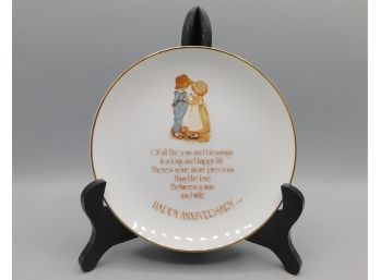 Lasting Memories Happy Anniversary Genuine Porcelain Decorative Plate