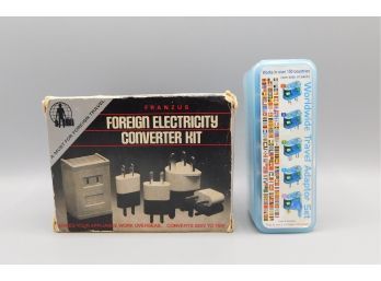 Worldwide Travel Adapter Electricity Converter Kits - Set Of Two