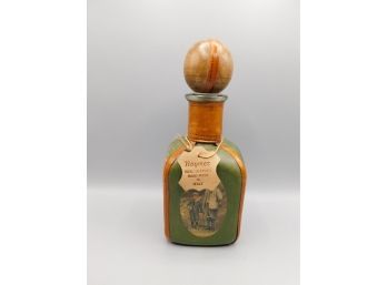 Noymez Vintage Genuine Italian Leather Liquor Decanter