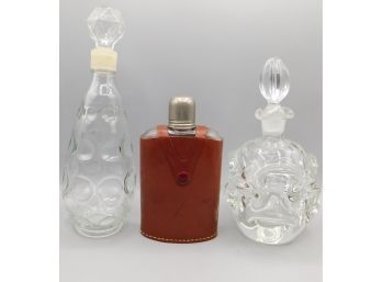 Vintage Liquor Decanters - Assorted Lot Of Three
