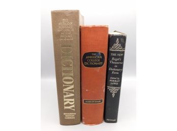 Vintage Dictionary Set - Set Of Three