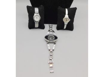 Regency & Timex Quartz Watches With Silver Tone Quartz Watch