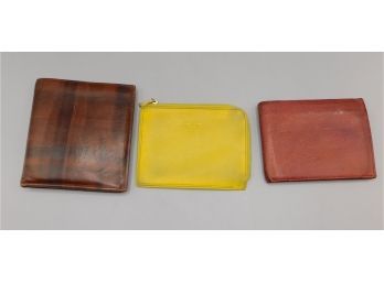 Prince Gardner Full Grain Cowhide & Christopher Hayes Genuine Leather Bifold Wallets With Delfonics Coin Purse