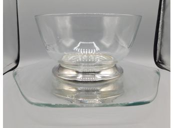 SilverSmiths Studio Footed Glass Platter & Bowl