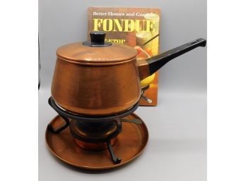 Metaux Ouvres-Vesoul Le Trefle French Fondue Maker With Recipe Book