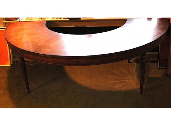 Italian Provincial Style Low Plant Table Semi-Circular W/6 Tapered Legs (182)