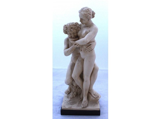 Vintage G. Ruggeri Sculpture Statue Of Boy & Woman Italy (067)