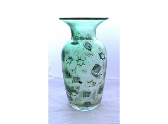 Mid Century Unique Crystal Tabtonski Vase Made In Poland (066)