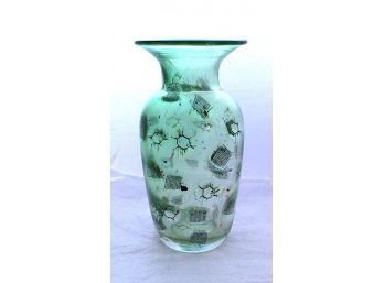 Mid Century Unique Crystal Tabtonski Vase Made In Poland (066)
