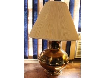 Pair Of Oversized Brass Urn Lamps (048)