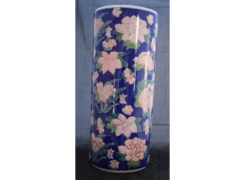 Made In China Pink & Blue Floral Vase (146)