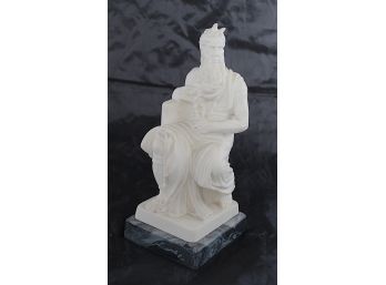 Stone Moses Statue With With Marble Base (010)