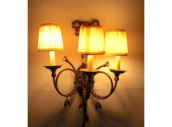 2 Brass Wall Sconces (183)