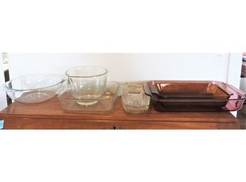 Pyrex Baking Dishes & Assorted Glass Cookware - Set Of 7