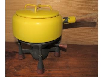 Dansk Yellow Vintage Fondue Pot With Sterno