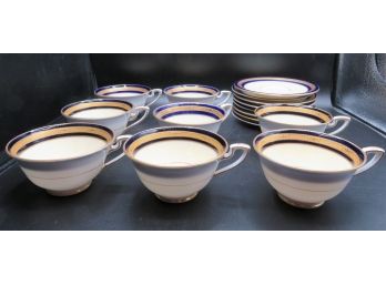 Ovington Bros. Company, Royal  Worcester Teacups & Saucers - Service Of 8