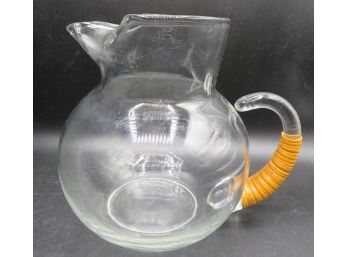 Glass Pitcher With Wrapped Handle