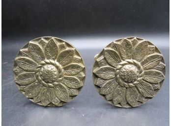 Sunflower Metal Curtain Tie-backs - Set Of 2