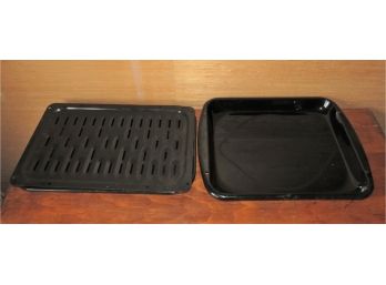 Black Roasting Pan - Set Of 3