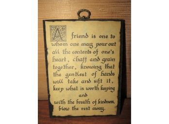 'friend' Plaque Wall Decor