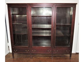 Mahogany Wood Bookcase, Storage Cabinet