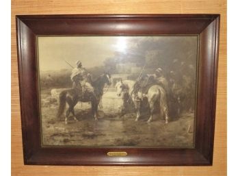 Adolph Schreyer 'at The Fountain'1838-1899 Framed