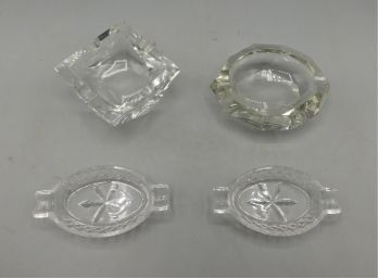 Crystal Ashtrays - 4 Total