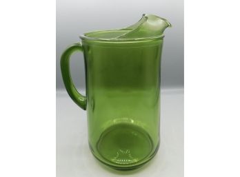 Green Glass Pitcher