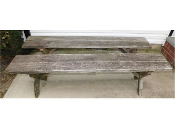 Solid Wood Garden Benches - 2 Total