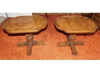 Heritage Wooden End Tables - 2 Total