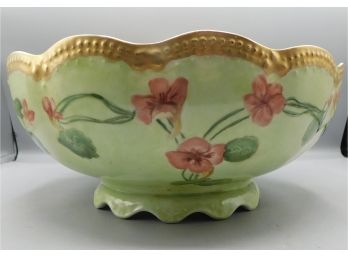 Limoges Century Pottery Floral Pattern Bowl