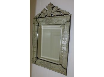 Vintage Venetian Floral Pattern Wall Mirror