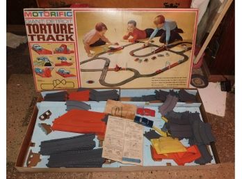 1965 Ideal Toys Motorific Giant Detroit Torture Track With Box