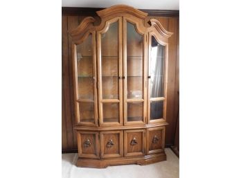 Drexel Heritage Curio Cabinet With 3 Glass Shelves And 3 Cabinets With Drawer