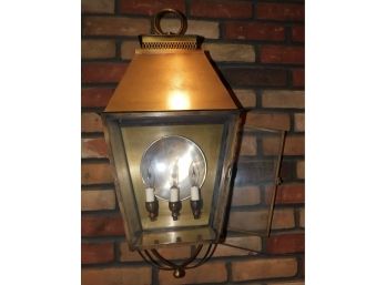 Brass Lantern Style Wall Sconce