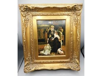 G. Boyle Signed Oil On Wood Gold Gilt Framed