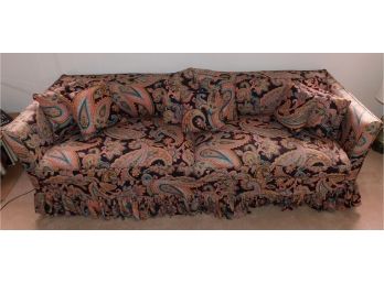 Flint And Horner  Studded Sofa With Custom Sofa Cover And Matching Throw Pillows