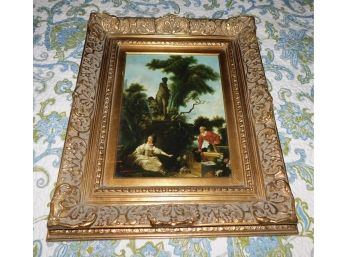 N. Bingham Oil On Wood Print Framed