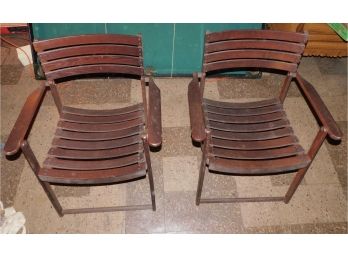 Take-along Wood Folding Chairs - 2 Total