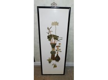 Hand Painted Floral Pattern Wood Panel Art