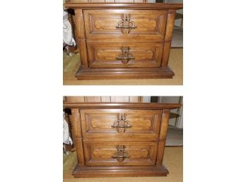 Drexel Heritage Solid Wood 2 Drawer Night Stands - 2 Total