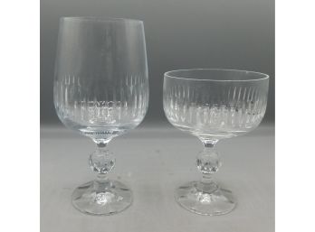 Crystal Martini / Wine Style Drinking Glass Set - 10 Total