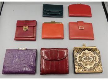 Coin Purses -assorted Lot - 8 Total