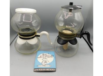 Silex Glass Coffee Makers - 2 Total