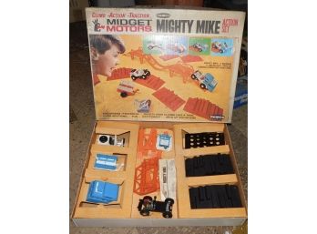 1966 Remco Midget Motors Mighty Mike Action Set With Box